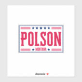 POLSON MONTANA Sterren en strepen Sticker (Vel)