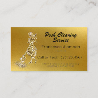 Polsreinigingsservice Metallic 14k Gold-Sjabloon Visitekaartje