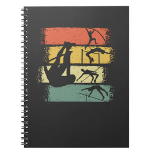 Polsstokhoogspringen Retro Vintage Notitieboek