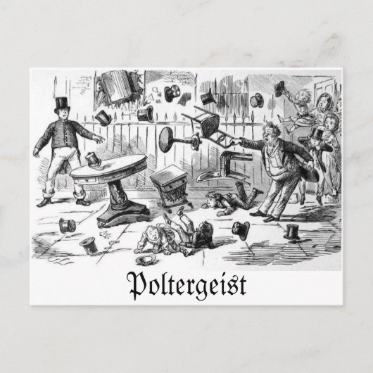 Poltergetisch briefkaart (Voorkant)