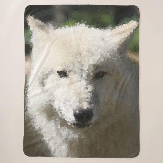 Poly Animals - Wolf Sherpa Deken (Voorkant)