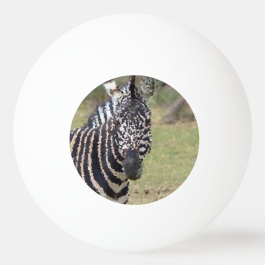 Poly Animals - Zebra Pingpongballen (Achterkant)