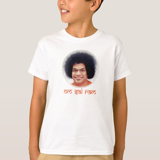 Poly-Coton du T-shirt de l'enfant de Sathya Sai (Devant)