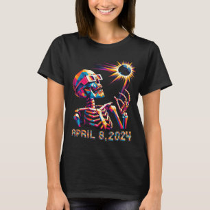 Poly Total Eclipse 8 april 2024 Skelet T-shirt