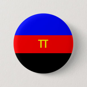 Polyamoire vlag ronde button 5,7 cm