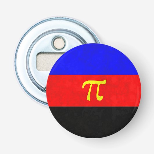 Polyamorie Button Flesopener (Voorkant)