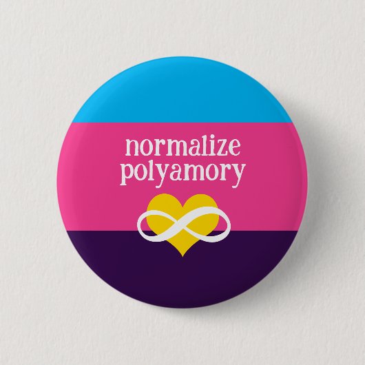 polyamorie normaliseren ronde button 5,7 cm (Voorkant)