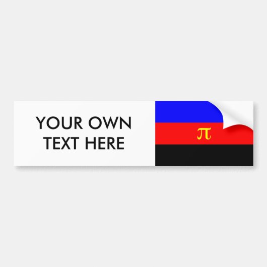 Polyamorie Pridevlag Bumpersticker (Voorkant)