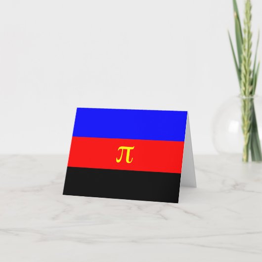 Polyamorie trotsvlag kaart (Voorkant)