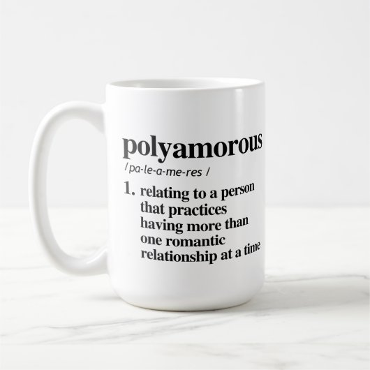 Polyamorische definitie koffiemok (Links)