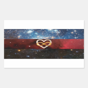 Polyamorische infineïnevrije vlagstickers rechthoekige sticker