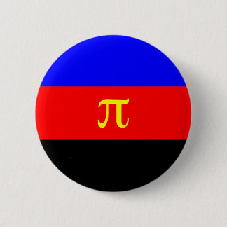 Polyamorische vlag — Pi 3-kleur Ronde Button 5,7 Cm