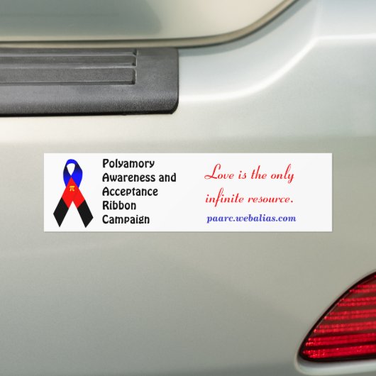 Polyamory Bumpersticker II (Op auto)