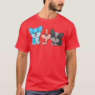 Polyamory Flag Pride Lgbtq Dogs Polyamory Corgi T-shirt