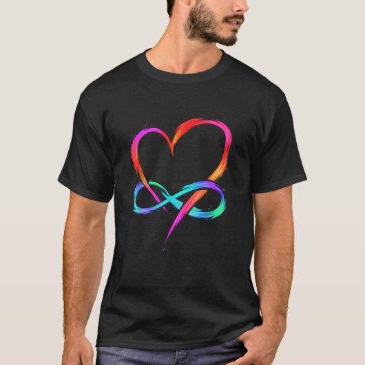 Polyamory Infinity Heart Artwork Design Gift T-shi T-shirt (Voorkant)