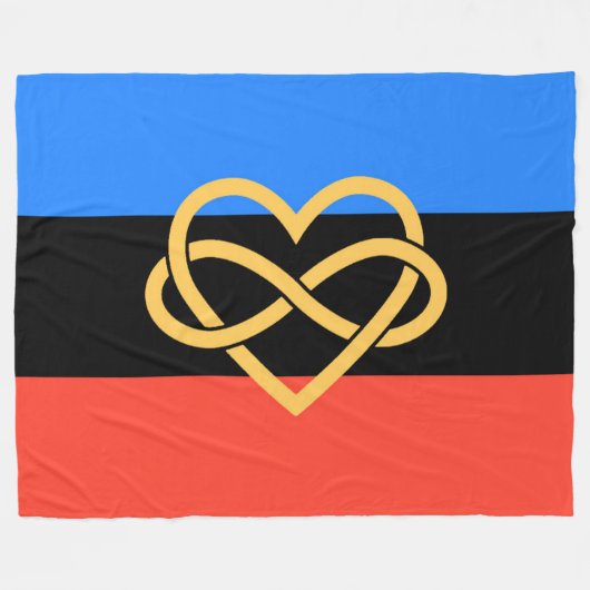 Polyamory Infinity Heart Fleece Blanket (Voorkant (Horizontaal))