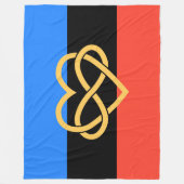 Polyamory Infinity Heart Fleece Blanket Deken (Voorkant)