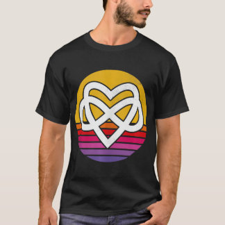 Polyamory Infinity Heart Symbol -  Retro Po T-shirt