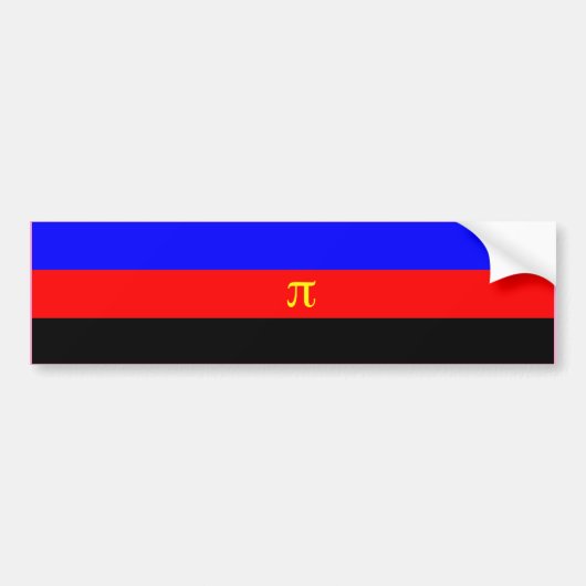 POLYAMORY PRIDE FLAG BAR BUMPERSTICKER (Voorkant)
