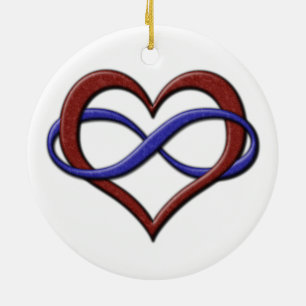 Polyamory Pride Infinity Heart Keramisch Ornament