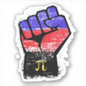 Polyamory Pride Protest Fist Sticker (Voorkant)