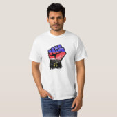 Polyamory Pride Protest Vuist T-shirt (Voorkant volledig)