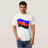 Polyamory Pride symbool golvende vlag T-shirt (Voorkant volledig)