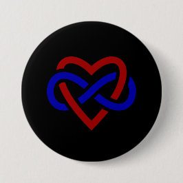Polyamory Stolz-Unendlichkeits-Herz Ronde Button 7,6 Cm