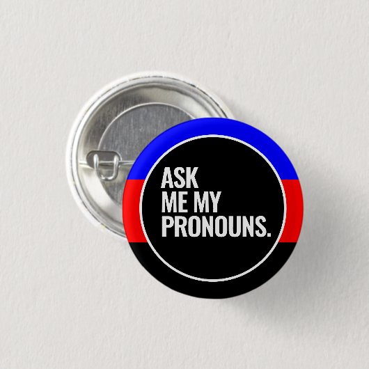 Polyamory trots ronde button 3,2 cm (Voorkant /achterkant)