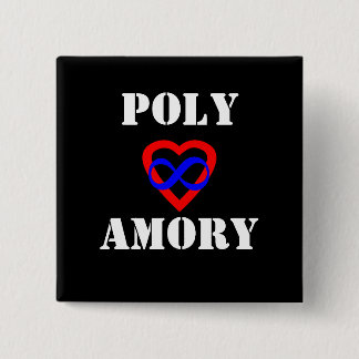 Polyamory Vierkante Button 5,1 Cm