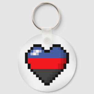 Polyamoureus Pixel Heart Sleutelhanger