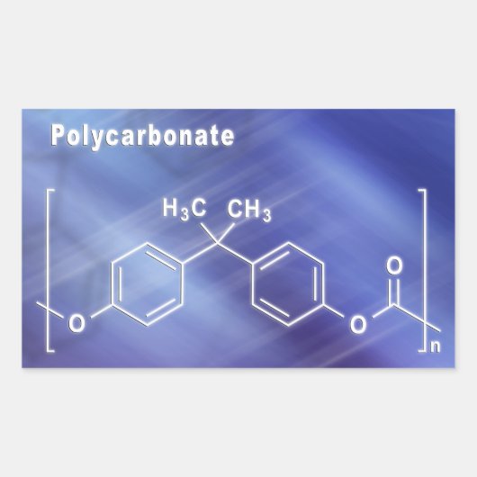 Polycarbonaat-pc Rechthoekige Sticker (Voorkant)