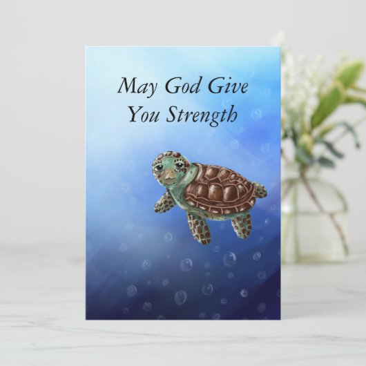 Polycarpus reis sympathiekaart bedankkaart (Staand voorkant)