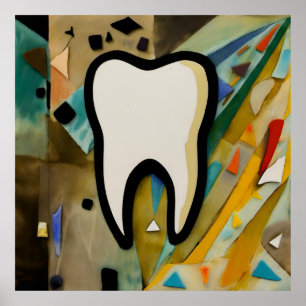 Polychromatische korrel poster