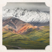Polychrome berg, Denali NP, Alaska Kartonnen Onderzetters (Voorkant)