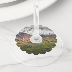 Polychrome berg, Denali NP, Alaska Wijnglaslabel