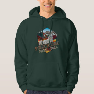 Polychrome Hoodie - Forest Green Front Art