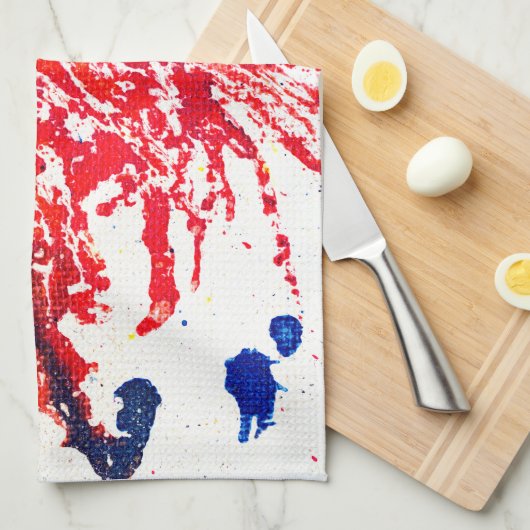 Polychromosoom #13C door Michael Moffa Theedoek (Quarter Fold)