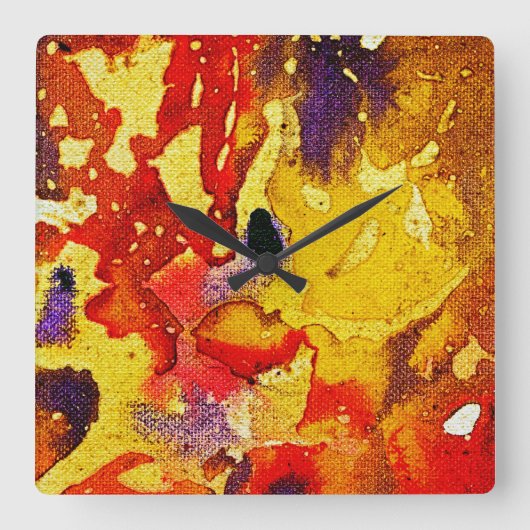 Polychromosoom #3 van Michael Moffa Vierkante Klok (Voorkant)