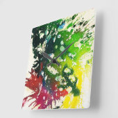 Polychromosoom #4 van Michael Moffa Vierkante Klok (Hoek)