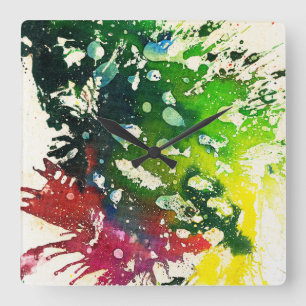 Polychromosoom #4 van Michael Moffa Vierkante Klok