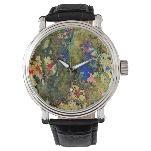 Polychromosoom #6 van Michael Moffa Horloge (Voorkant)