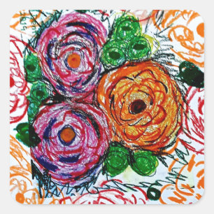 Polycromatiek Vierkante Sticker