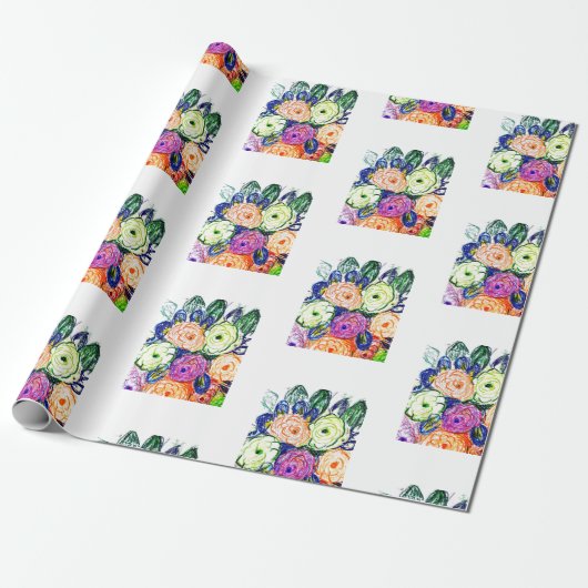 Polycromatisch inpakpapier (Uitgerold)