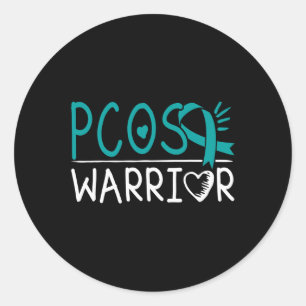 Polycysteus ovariumsyndroom Awareness PCOS Survivo Ronde Sticker