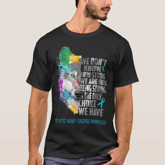 Polycystic Kidney Disease Awareness Ribbon Support T-shirt (Voorkant)