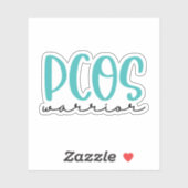 Polycystic Ovary Syndrome Awareness, PCOS Warrior Sticker (Vel)