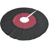 Polyester Brossé jupon de sapin en disque de vinyle rétro rouge (Angle)