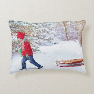Polyester in penseel accent kussen