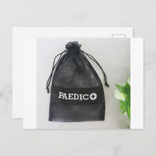 Polyester Mesh Bag, Mesh Drawstring Bag, Net Bag Briefkaart (Voorkant / Achterkant)